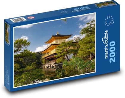 Japonsko - Kjóto, Zlatý pavilon - puzzle 2000 dílků