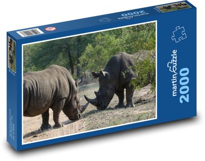 Nashörner - Tiere, Säugetiere - Puzzle - 2000 Teile