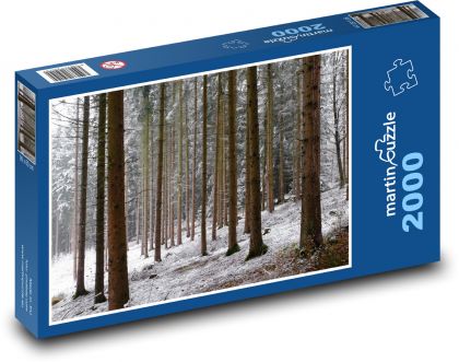 Stromy v zime - les, sneh - Puzzle 2000 dielikov, rozmer 90x60 cm 