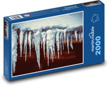 Eiszapfen - Dach, Wasser Puzzle 2000 Teile - 90 x 60 cm