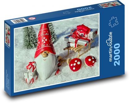 Ježiško - vianočné dekorácie, darčeky - Puzzle 2000 dielikov, rozmer 90x60 cm 