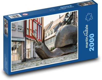 Schnecke - Skulptur, Bronze - Puzzle - 2000 Teile