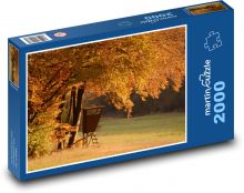 Jesenný les - stromy, lístie Puzzle 2000 dielikov - 90 x 60 cm