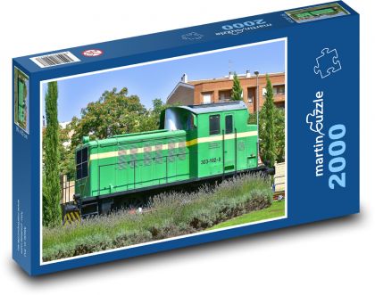 Vlak - ulice, železnice - Puzzle 2000 dílků, rozměr 90x60 cm