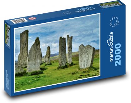 Stojící kameny - historické místo, příroda - puzzle 2000 dílků
