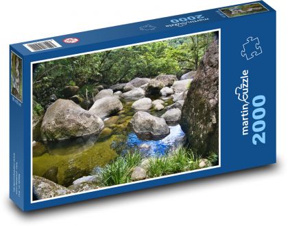 Skály - zátoka, příroda - Puzzle 2000 dílků, rozměr 90x60 cm