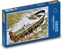 Opuštěná loď - jezero, řeka Puzzle 2000 - 90x60 cm