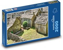 Vesnice - kamenné město, domy Puzzle 2000 - 90x60 cm