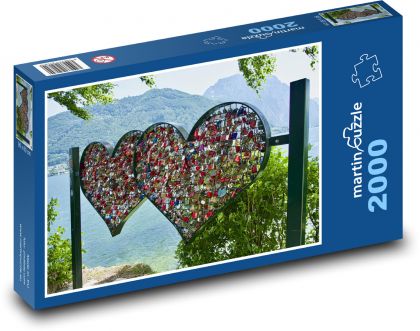 Vorhängeschlösser - Liebe, Herz - Puzzle - 2000 Teile