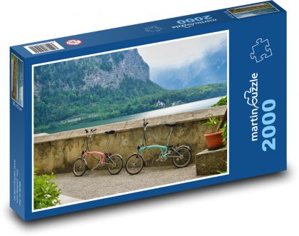 Cestovat - kola, jezero - puzzle 2000 dílků