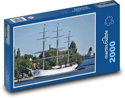 Plachtění - loď, oceán - Puzzle 2000 dílků, rozměr 90x60 cm