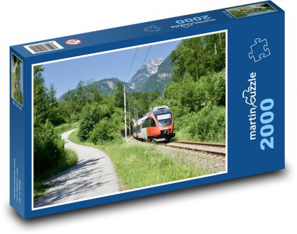 Zug - Berge, Eisenbahn - Puzzle - 2000 Teile