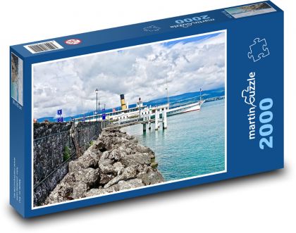 Parník - loď, moře - puzzle 2000 dílků