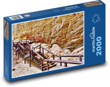 Schody ve skále - schodiště, jeskyně Puzzle 2000 - 90x60 cm