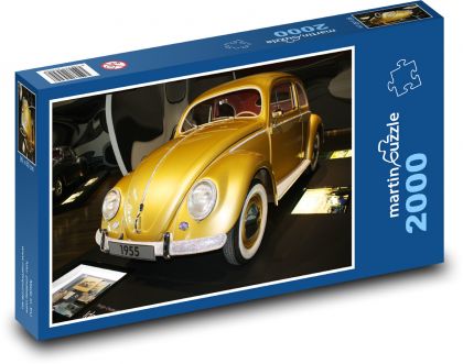 Zlaté auto, historické vozidlo - puzzle 2000 dílků