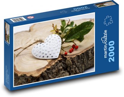 Herz - ein Geschenk, ein Stumpf - Puzzle - 2000 Teile