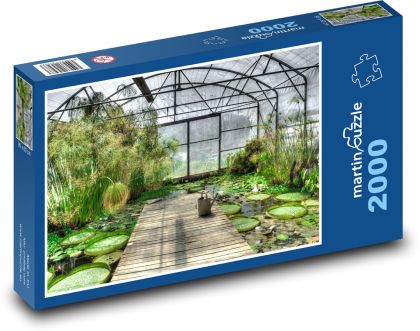 Greenhouse - water lilies, garden - Puzzle 2000 pieces, size 90x60 cm 