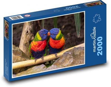 Lori - tropický pták, zvíře - Puzzle 2000 dílků, rozměr 90x60 cm