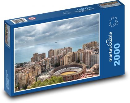 Město Malaga - Španělsko, býčí aréna - Puzzle 2000 dílků, rozměr 90x60 cm