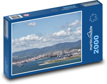 Port - przemysł, morze - Puzzle 2000 elementów, rozmiar 90x60 cm