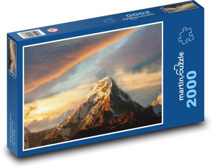 Hora - mraky, slunce - Puzzle 2000 dílků, rozměr 90x60 cm