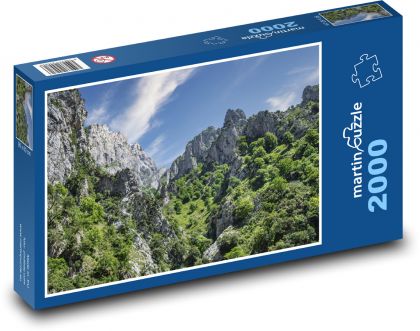 Skály - hory, příroda - Puzzle 2000 dílků, rozměr 90x60 cm