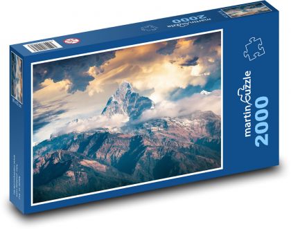 Skály - bouřky, mraky - puzzle 2000 dílků