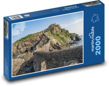Most pri mori - cesta, skaly Puzzle 2000 dielikov - 90 x 60 cm