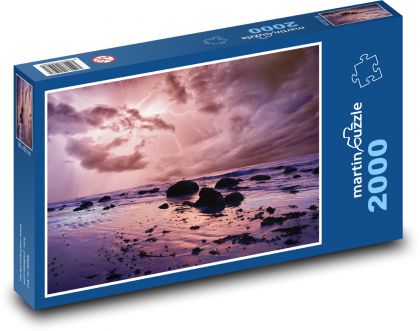 Storm on the coast - sea, night - Puzzle 2000 pieces, size 90x60 cm 