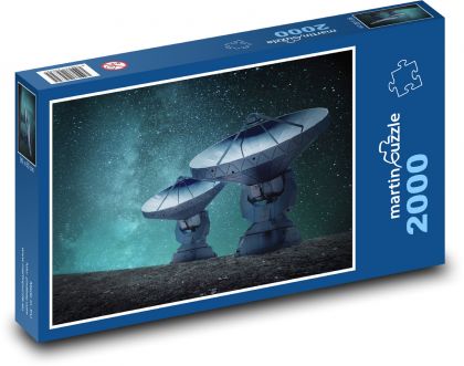 Radio telescopes - antennas, stars - Puzzle 2000 pieces, size 90x60 cm 