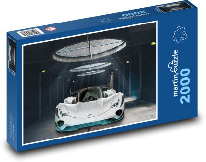 Sportwagen - Garage, Licht - Puzzle - 2000 Teile