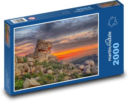 Rocks - sunset, landscape - Puzzle 2000 pieces, size 90x60 cm 