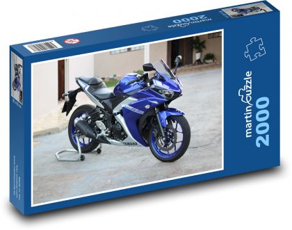 blue Yamaha R3 - Puzzle 2000 pieces, size 90x60 cm 