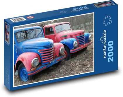 Old trucks - Puzzle 2000 pieces, size 90x60 cm 