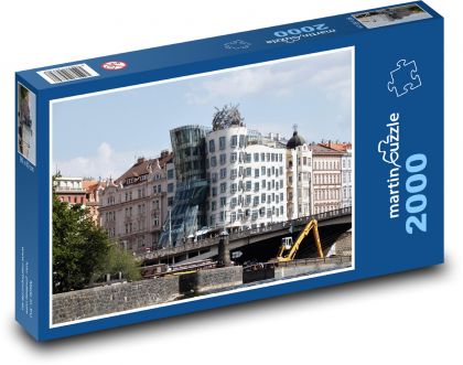 Prague - Dancing House - Puzzle 2000 pieces, size 90x60 cm 