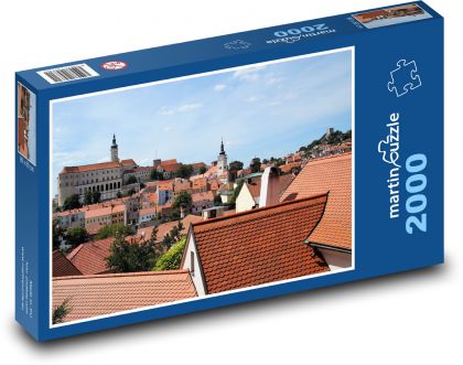Mikulov - strechy a zámok - Puzzle 2000 dielikov, rozmer 90x60 cm 