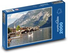 Rakousko - Hallstatt, jezero Puzzle 2000 dílků - 90 x 60 cm