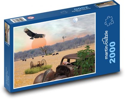 Farma - fantázia - Puzzle 2000 dielikov, rozmer 90x60 cm 
