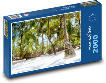 Karibský ostrov - palmy - Puzzle 2000 dílků, rozměr 90x60 cm