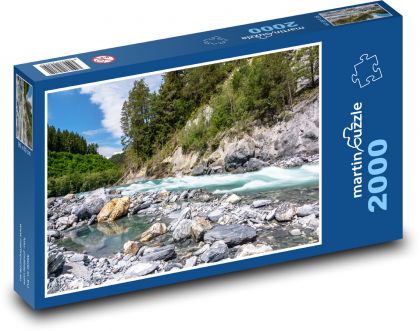 Švýcarsko - Rýnská rokle  - puzzle 2000 dílků