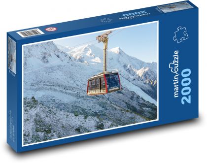 Chamonix - lanovka - Puzzle 2000 dílků, rozměr 90x60 cm
