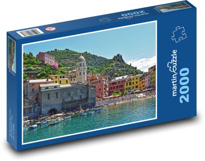 Port - Colorful houses - Puzzle 2000 pieces, size 90x60 cm 