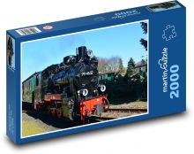 Parná lokomotíva - vlak Puzzle 2000 dielikov - 90 x 60 cm