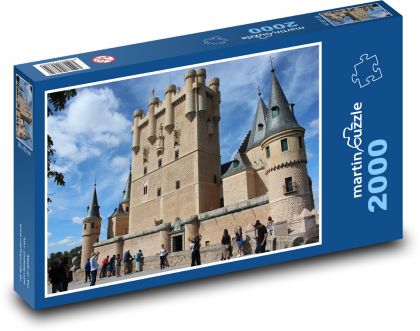 Španělsko - Segovia - Puzzle 2000 dílků, rozměr 90x60 cm