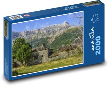 Old house - landscape, mountains - Puzzle 2000 pieces, size 90x60 cm 