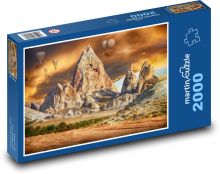 Hory - krajina, západ slnka Puzzle 2000 dielikov - 90 x 60 cm