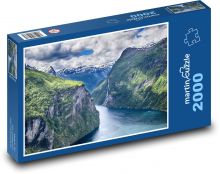 Fjordy - Norsko, panorama Puzzle 2000 dílků - 90 x 60 cm