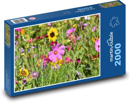 Blumenwiese - Wiesenblumen, Blumen - Puzzle - 2000 Teile