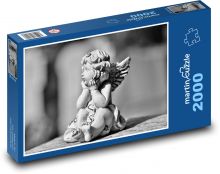Anioł - rzeźba, dekoracja Puzzle 2000 elementów - 90x60 cm
