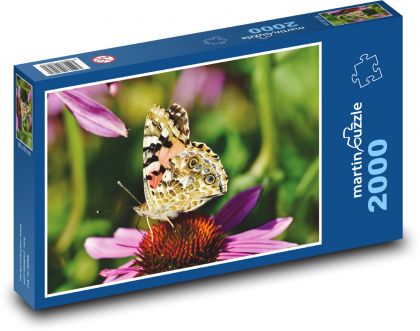 Distelschmetterling - Schmetterling, Insekt - Puzzle - 2000 Teile